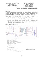 ĐỀ THI CUỐI KÌ MÔN VI ĐIỀU KHIỂN