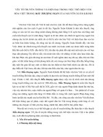 YẾU TỐ TRUYỀN THỐNG VÀ HIỆN ĐẠI TRONG VIỆC THỂ HIỆN VĂN HÓA VIỆT TRONG MẪU THƯỢNG NGÀN CỦA NGUYỄN XUÂN KHÁNH