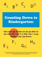 Counting Down to Kindergarten: Một tuyển tập rất hữu ích cho gia đình các học sinh Mẫu Giáo 0 và Mẫu Giáo 1 trong Trường Công Lập Boston.