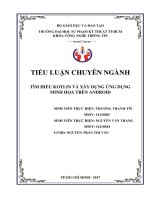 TÌM HIỂU KOTLIN VÀ XÂY DỰNG ỨNG DỤNG MINH HỌA TRÊN ANDROID