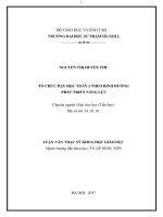 Tổ chức dạy học toán 3 theo định hướng phát triển năng lực