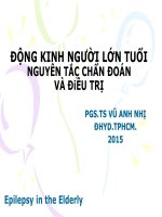 ĐỘNG KINH NGƯỜI LỚN TUỔI NGUYÊN TẮC CHẨN ĐOÁN VÀ ĐiỀU TRỊ - PGS.TS VŨ ANH NHỊ ĐHYD.TPHCM
