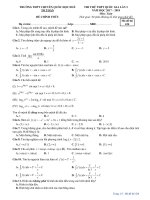 Đề thi thử Toán THPTQG 2018 trường THPT chuyên Quốc học Huế lần 3