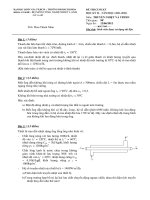 ĐỀ THI CUỐI KÌ MÔN TRUYỀN NHIỆT VÀ THIẾT BỊ TRAO ĐỔI NHIỆT