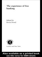 Dowd (ed )   the experience of free banking (1992) 