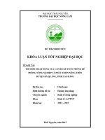 Tìm hiểu hoạt động của cán bộ kế toán thống kê phòng nông nghiệp và phát triển nông thôn huyện hà quảng, tỉnh cao bằng 