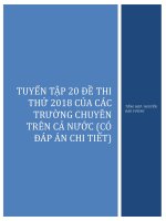 Bộ 20 đề thi thử đại học môn toán 2018 của các trường chuyên trên cả nước (có đáp án chi tiết)