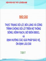 BÁO CÁO THỰC TRẠNG XÓI LỞ, BỒI LẮNG VÀ CÔNG TRÌNH CHỐNG XÓI LỞ TRÊN HỆ THỐNG SÔNG, KÊNH RẠCH, BỜ BIỂN ĐBSCL và ĐỊNH HƯỚNG CÁC GiẢI PHÁP BẢO VỆ, ỔN ĐỊNH LÂU DÀ