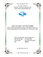 GIẢI PHÁP MARKETING TRỰC TIẾP NHẰM NÂNG CAO CHẤT LƯỢNG DỊCH vụ tại cụm rạp CGV đà NẴNG