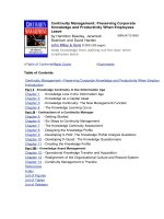 John wiley  sons continuity management preserving corporate knowledge and productivity when employees leave (2002) 