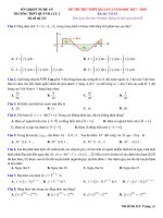 Đề thi thử Toán THPTQG 2018 trường THPT Quỳnh Lưu 2 – Nghệ An lần 2