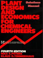 Plant design and economics for chemical engineers 4th ed solution manual 