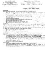 Đề thi hoc ky 2 2011 2012 Môn Truyền Nhiệt