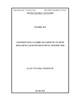 Giải pháp nâng cao hiệu quả kinh tế cây bưởi đoan hùng tại huyện đoan hùng, tỉnh phú thọ 