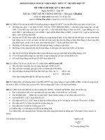 ĐỀ THI CUỐI KÌ MÔN THIẾT KẾ HỆ NHÚNG