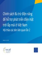 Chính sách Bù trừ điện năng để hỗ trợ phát triển điện mặt trời lắp mái ở Việt Nam