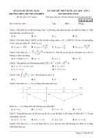 Đề thi thử Toán THPT Quốc gia 2018 trường THPT chuyên Lê Khiết – Quãng Ngãi lần 2
