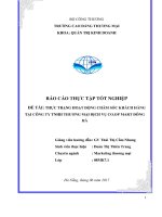 THỰC TRẠNG HOẠT ĐỘNG CHĂM sóc KHÁCH HÀNG tại CÔNG TY TNHH THƯƠNG MAI DỊCH vụ CO OP MART ĐÔNG hà 