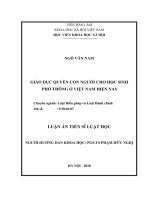Giáo dục quyền con người cho học sinh phổ thông ở việt nam
