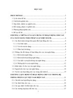 Vấn đề pháp lý về hoạt động cho vay trong lĩnh vực ngân hàng của pháp luật việt nam