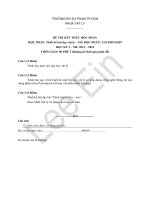 ĐỀ THI KẾT THÚC HỌC PHẦN THIẾT KẾ BÀI DẠY VẬT LÝ