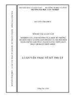 Nghiên cứu ảnh hưởng của một số thông số đến chất lượng sản phẩm và chi phí điện năng riêng khi phay bánh răng trên máy phay bemato BMT 6000v 