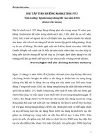 BÀI tập TÌNH HUỐNG MARKETING FTU