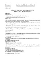 KẾ HOẠCH HOẠT ĐỘNG TRẢI NGHIỆM SÁNG TẠO “PHỎNG VẤN VÀ TRẢ LỜI PHỎNG VẤN”