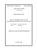 Quản lý chi phí đào tạo của các cơ sở giáo dục đại học công lập ở việt nam tt