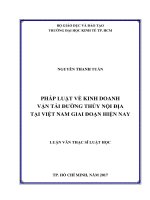 Pháp luật về kinh doanh vận tải đường thủy nội địa tại việt nam giai đoạn hiện nay 