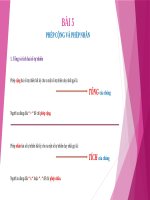 Chương I. §5. Phép cộng và phép nhân