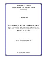 Sử dụng thông tin trên BCTC chưa kiểm toán để dự đoán ý kiến không phải ý kiến chấp nhận toàn phần trên BCKIT   nghiên cứu thực nghiệm tại các công ty niêm yết tại việt nam 