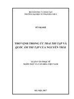 Thơ vịnh trong ức trai thi tập và quốc âm thi tập của nguyễn trãi