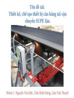 Thiết kế, chế tạo cân băng tải