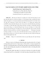 TẠO PAN ĐỘNG CƠ Ô TÔ ĐIỀU KHIỂN BẰNG MÁY TÍNH