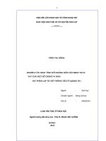 Nghiên cứu hoạt tính đối kháng nấm gây bệnh thực vật của một số chủng vi sinh vật phân lập từ đất trồng tiêu ở quảng trị 