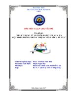 THỰC TRẠNG tỷ GIÁ hối đoái VIỆT NAM và một số GIẢI PHÁP HOÀN THIỆN CHÍNH SÁCH tỷ GIÁ