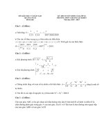 Đề thi thử vào lớp 10 THPT năm 20182019 môn Toán  THPT Chuyên Lê Khiết