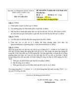 ĐỀ THI MÔN Ô NHIỄM ĐẤT VÀ KỸ THUẬT XỬ LÝ