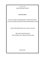 Nâng cao chất lượng đội ngũ cán bộ, công chức tại ủy ban nhân dân huyện vĩnh linh, tỉnh quảng trị