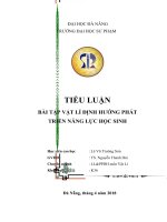 THIẾT KẾ MỘT BÀI DẠY HỌC VẬT LÝ THEO HƯỚNG TĂNG CƯỜNG SỬ DỤNG BÀI TẬP SÁNG TẠO ĐỂ PHÁT TRIỂN TƯ DUY SÁNG TẠO CHO HỌC SINH