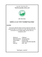 Ứng dụng phương pháp tập huấn khuyến nông để đánh giá nhu cầu tập huấn và mức độ tham gia của người dân tại xã thiện phiến   huyện tiên lữ   tỉnh hưng yên 