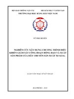 NGHIÊN CỨU XÂY DỰNG CHƢƠNG TRÌNH ĐIỀU KHIỂN GIÁM SÁT CÔNG ĐOẠN ĐÓNG BAO VÀ XUẤT SẢN PHẨM CỦA DÂY CHUYỀN SẢN XUẤT XI MĂNG_2
