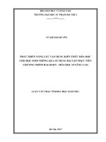 Phát triển năng lực vận dụng kiến thức hóa học cho học sinh thông qua sử dụng bài tập thực tiễn chương nhóm Halogen - Hóa học 10 nâng cao_2