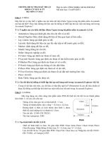 ĐỀ THI VÀ ĐÁP ÁN MÔN CÔNG NGHỆ CAD NGÀNH MAY