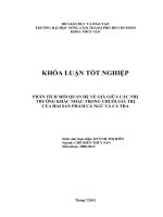 PHÂN TÍCH MỐI QUAN HỆ VỀ GIÁ GIỮA CÁC THỊ TRƯỜNG KHÁC NHAU TRONG CHUỖI GIÁ TRỊ CỦA HAI SẢN PHẨM CÁ NGỪ VÀ CÁ TRA