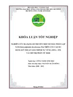 NGHIÊN CỨU ĐA DẠNG DI TRUYỀN MỘT SỐ MẪU PHÂN LẬP NẤM Botryodiplodia theobromae Pat TRÊN CÂY CAO SU BẰNG KỸ THUẬT GIẢI TRÌNH TỰ VÙNG rDNA  ITS VÀ CHỈ THỊ PHÂN TỬ ISSR