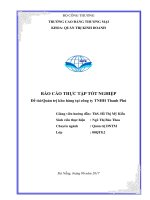 QUẢN TRỊ KHO HÀNG tại CTY TNHH THANH PHÚ