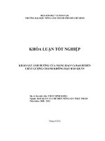 KHẢO SÁT ẢNH HƯỞNG CỦA MÀNG BAO VÀ BAO BÌ ĐẾN CHẤT LƯỢNG CHANH KHÔNG HẠT BẢO QUẢN