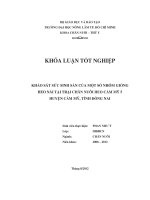 KHẢO SÁT SỨC SINH SẢN CỦA MỘT SỐ NHÓM GIỐNG HEO NÁI TẠI TRẠI CHĂN NUÔI HEO CẨM MỸ 5 HUYỆN CẨM MỸ, TỈNH ĐỒNG NAI
